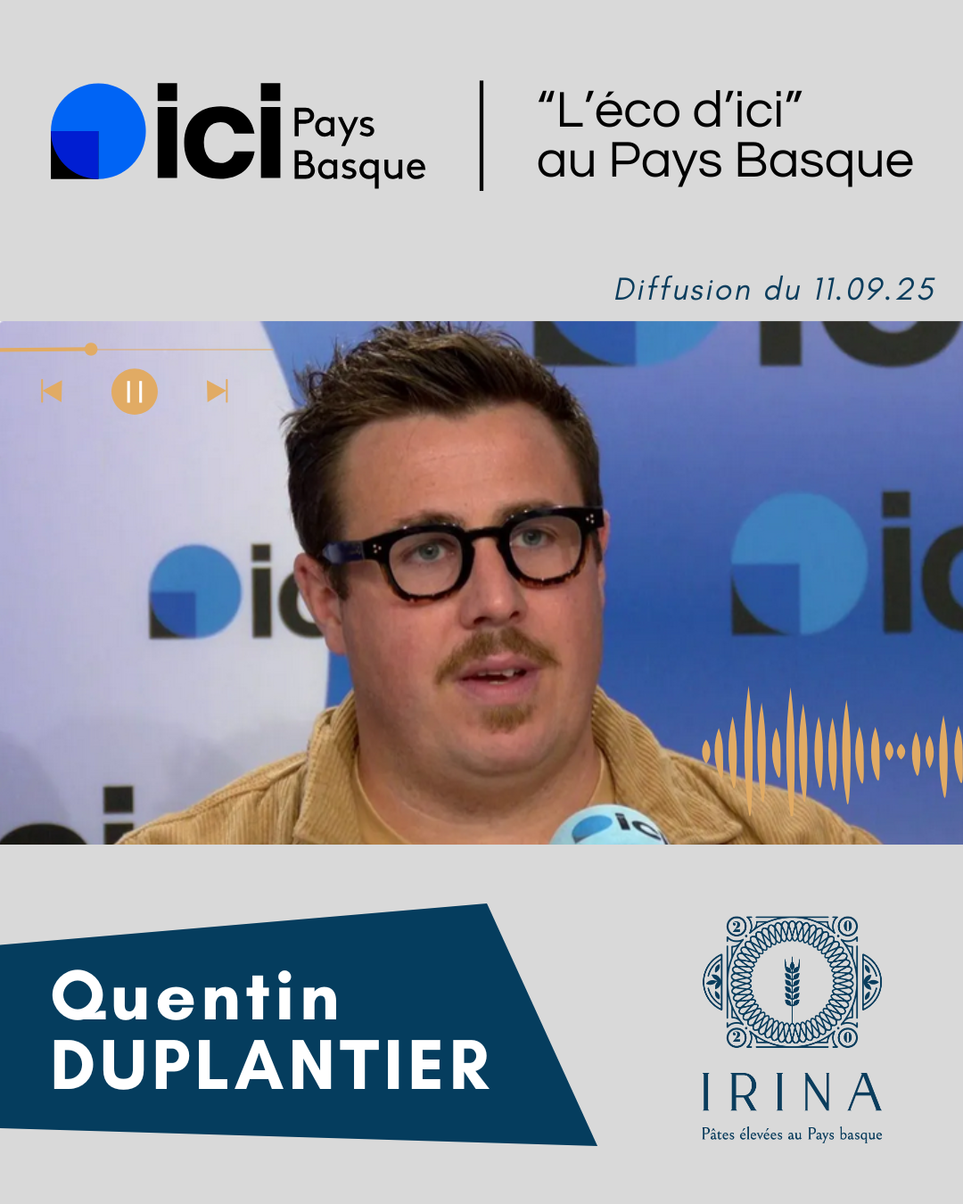 Quentin Duplantier invité de l’émission radio « L’éco d’ici »